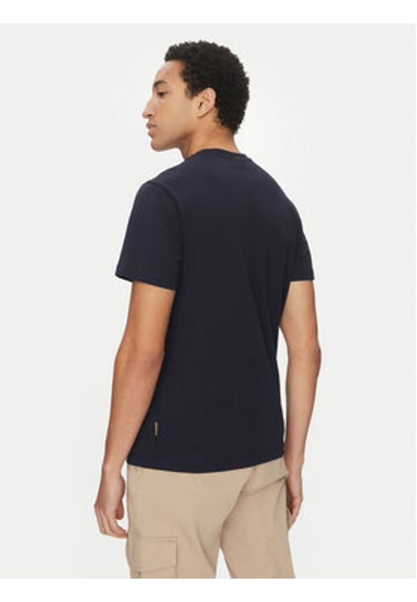 Napapijri T-Shirt Kasba NP0A4HQQ Granatowy Regular Fit. Kolor: niebieski. Materiał: bawełna