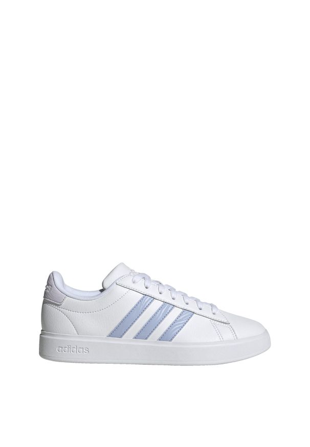 Adidas - Grand Court Cloudfoam Lifestyle Court Comfort Shoes. Kolor: biały, szary, niebieski, wielokolorowy. Materiał: materiał. Model: Adidas Cloudfoam