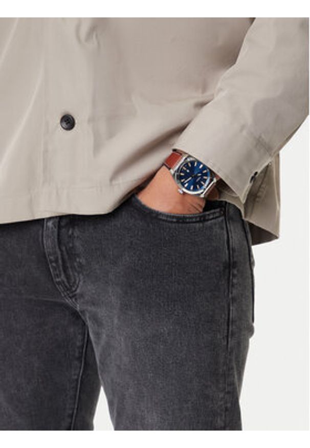 Fossil Zegarek Everett FS6115 Brązowy. Kolor: brązowy