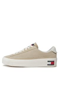Tommy Jeans Sneakersy Tjw Vulc Flatform Suede Sneaker EN0EN02519 Beżowy. Kolor: beżowy