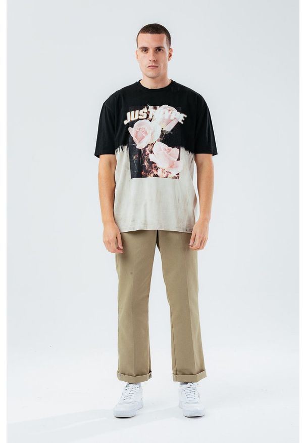Hype T-shirt bawełniany kolor czarny z nadrukiem. Okazja: na co dzień. Kolor: czarny. Materiał: bawełna. Wzór: nadruk. Styl: casual