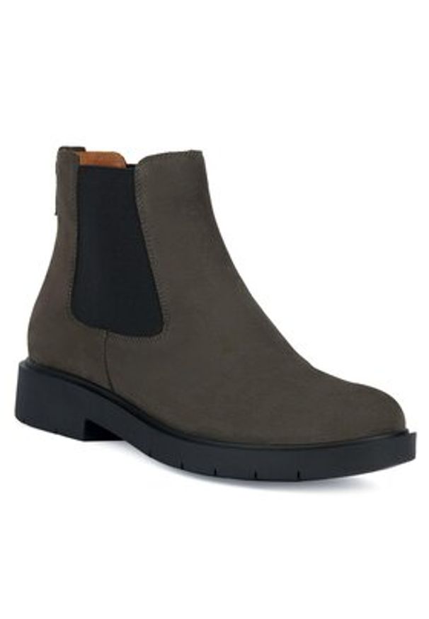 Geox Sztyblety D Spherica Ec1 D16QRC 00022 C9002 Szary. Kolor: szary. Materiał: skóra, zamsz