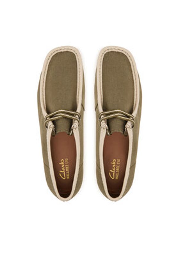 Clarks Półbuty Wallabee EVO 26186172 Zielony. Kolor: zielony. Materiał: skóra, zamsz