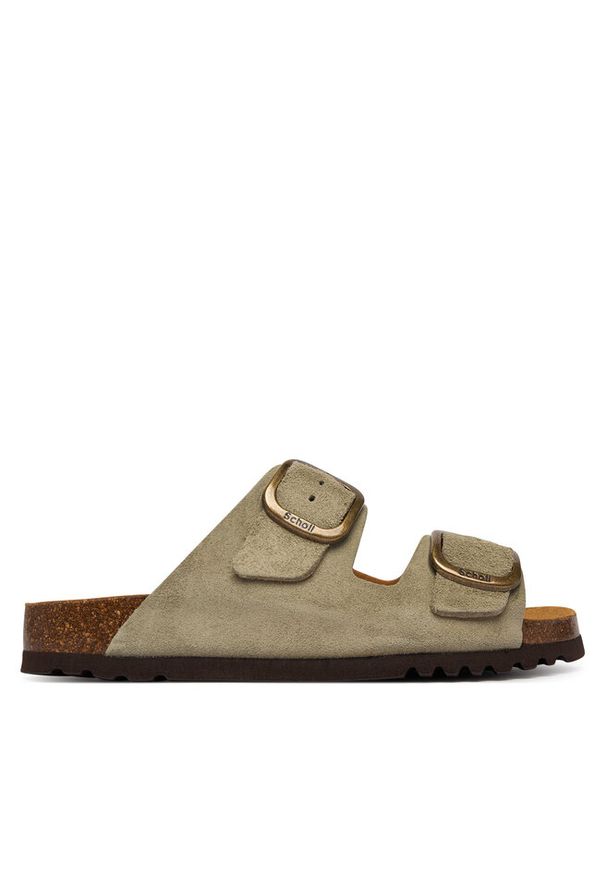 Klapki Scholl. Kolor: zielony