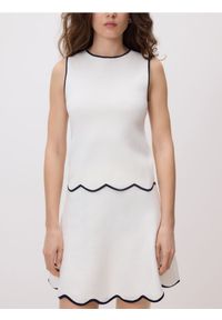 Reserved - Bluzka z kontrastową lamówką - wielobarwny. Materiał: dzianina #1