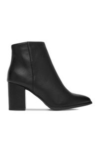 DeeZee Botki 1901 Czarny. Kolor: czarny. Materiał: skóra, materiał #1
