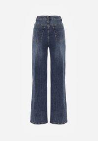 Born2be - Niebieskie Jeansy z Wysokim Stanem i Szerokimi Nogawkami Henivia. Okazja: na co dzień. Stan: podwyższony. Kolor: niebieski. Styl: casual, elegancki, klasyczny #8