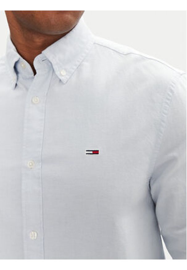 Tommy Jeans Koszula DM0DM21298 Błękitny Regular Fit. Kolor: niebieski. Materiał: bawełna