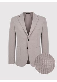 Pako Lorente - PAKO LORENTE – Beżowa marynarka męska melanż. Kolor: beżowy. Materiał: poliester, bawełna, jeans. Wzór: melanż #1