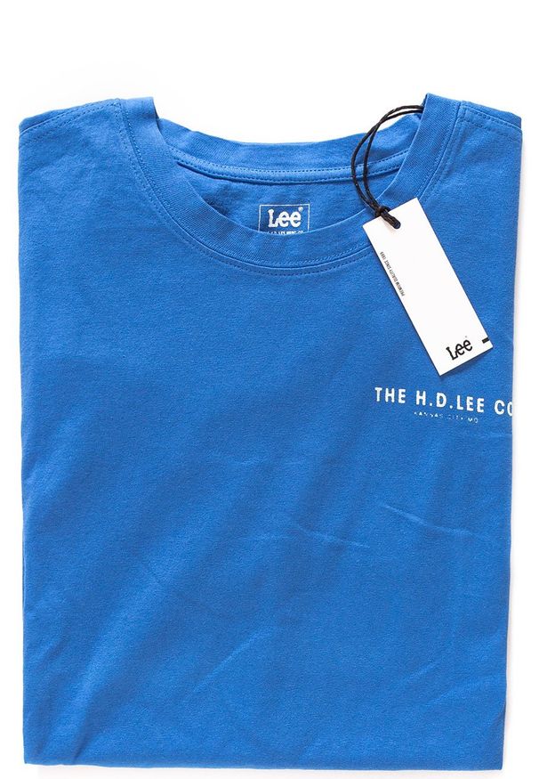 Lee - LEE T SHIRT DAMSKI LONG T CITY BLUE L42LEQ32 112109387