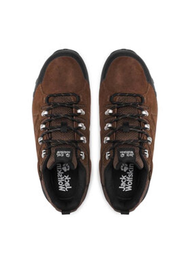Jack Wolfskin Trekkingi Refugio Texapore Low M 4049851 Brązowy. Kolor: brązowy. Materiał: skóra, zamsz. Sport: turystyka piesza