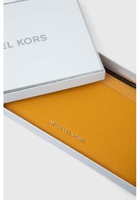 MICHAEL Michael Kors portfel skórzany damski kolor żółty. Kolor: żółty. Materiał: skóra #3