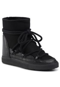 Inuikii - Buty INUIKII - Sneaker Classic 70203-5-W Black Wedge. Okazja: na spacer. Kolor: czarny. Materiał: zamsz, skóra. Sezon: lato, zima #1