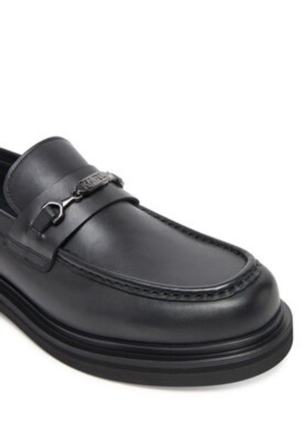 Karl Lagerfeld - KARL LAGERFELD Mokasyny Kingston KL12215 Czarny. Kolor: czarny. Materiał: skóra