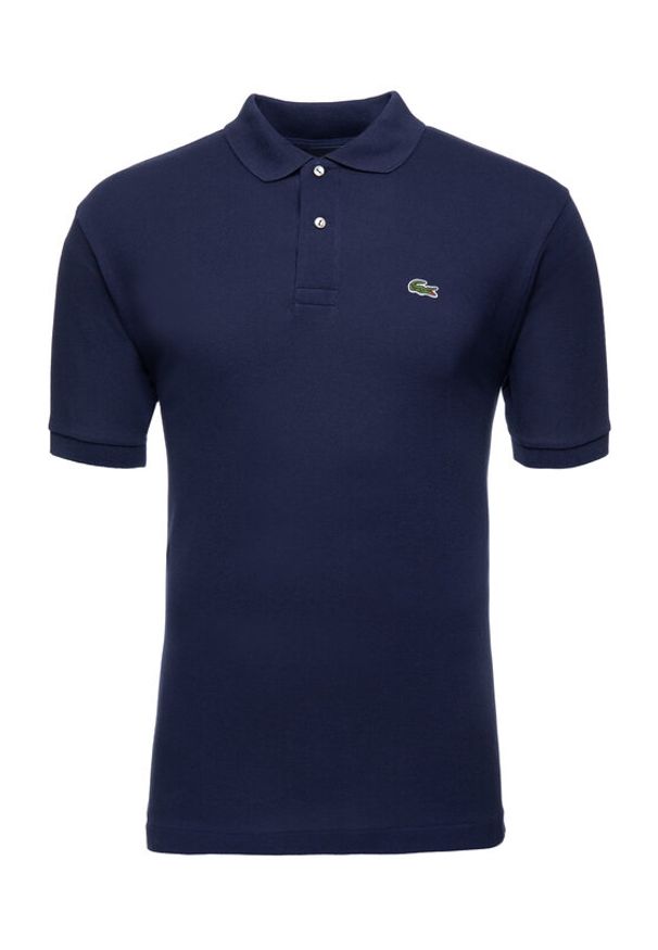 Lacoste Polo L1212 Granatowy Classic Fit. Typ kołnierza: polo. Kolor: niebieski. Materiał: bawełna