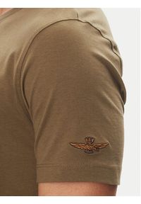 Aeronautica Militare T-Shirt 251TS2414J641 Khaki Regular Fit. Kolor: brązowy. Materiał: bawełna