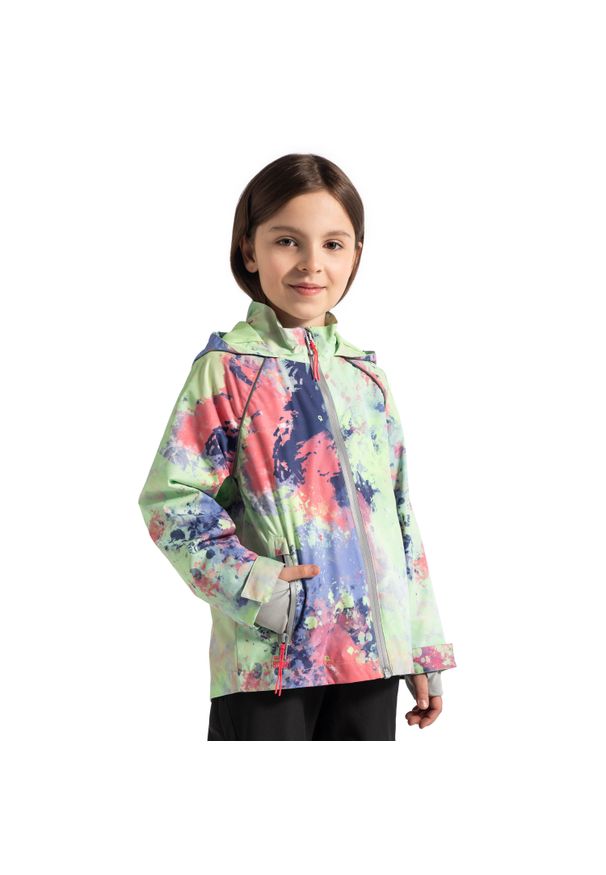 Kurtka turystyczna dziecięca Lemon Explore WL5 wodoodporna. Kolor: wielokolorowy. Materiał: poliester. Sezon: wiosna. Styl: sportowy. Sport: turystyka piesza