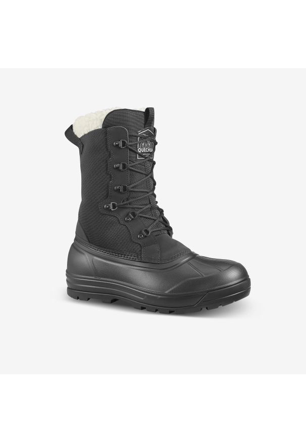 quechua - Buty turystyczne śniegowce męskie Quechua SH900 wodoodporne. Zapięcie: sznurówki. Kolor: czarny. Materiał: materiał. Szerokość cholewki: normalna. Sezon: zima. Sport: turystyka piesza