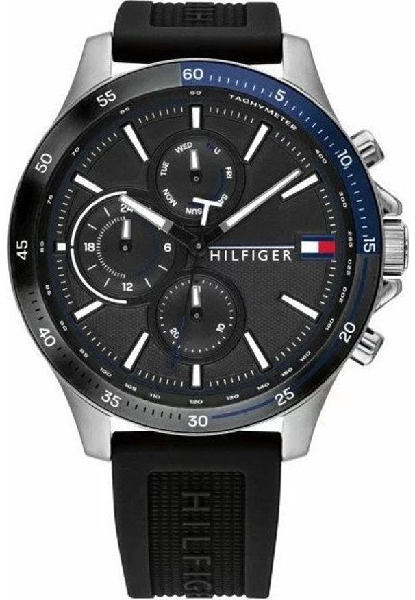 TOMMY HILFIGER - Zegarek Tommy Hilfiger Zegarek Męski Tommy Hilfiger 1791724 Czarny pasek. Kolor: czarny