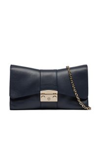 Furla Torebka Metropolis S Shoulder Bag Remi WB00931-BX1709-2676S-9076 Granatowy. Kolor: niebieski. Materiał: skórzane