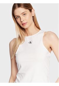 Calvin Klein Jeans Top J20J220765 Biały Regular Fit. Kolor: biały. Materiał: bawełna #3