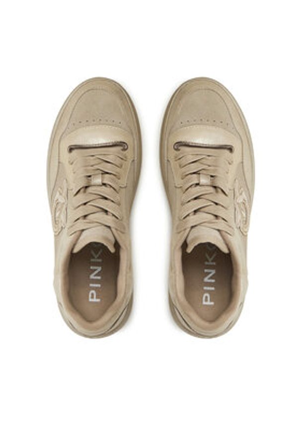 Pinko - PINKO Sneakersy Mandy SS0049 P038 Beżowy. Kolor: beżowy. Materiał: zamsz, skóra