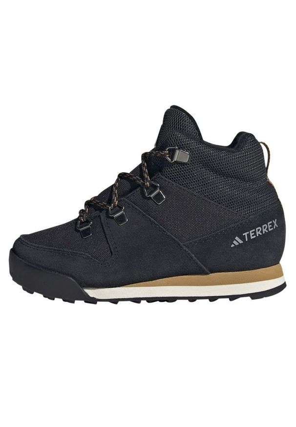 Adidas - Buty adidas Terrex Snowpitch Jr IF7505 czarne. Zapięcie: sznurówki. Kolor: czarny. Materiał: zamsz, materiał, syntetyk, skóra. Technologia: ClimaWarm (Adidas). Model: Adidas Terrex