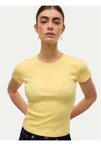 Vero Moda T-Shirt Chloe 10306894 Żółty jasny Tight Fit. Kolor: żółty. Materiał: bawełna #5