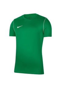 Koszulka piłkarska chłopięca Nike JR Park 20. Kolor: zielony. Długość rękawa: krótki rękaw. Długość: krótkie. Sport: piłka nożna