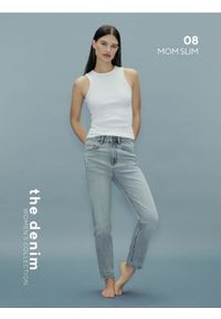 Reserved - Jeansy mom fit - niebieski. Kolor: niebieski #1