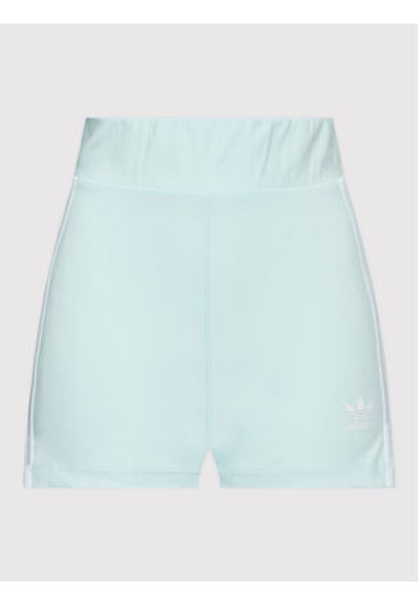 Adidas - adidas Szorty sportowe adicolor Classics Traceable HJ7906 Błękitny Slim Fit. Kolor: niebieski. Materiał: syntetyk