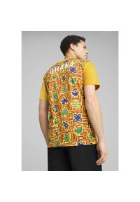 Puma - Męska koszulka przedmeczowa Ghana PUMA Yellow Sizzle Intense Red. Kolor: żółty, czerwony, wielokolorowy