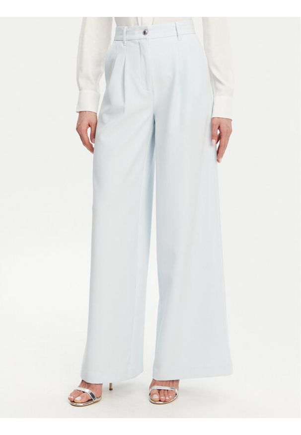 Guess Spodnie palazzo W5GB02 WH9Y2 Błękitny Wide Leg. Kolor: niebieski. Materiał: syntetyk