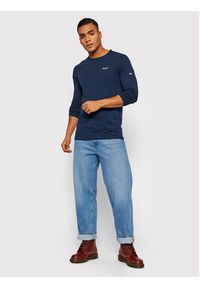 Pepe Jeans Longsleeve Original Basic 2 PM508211 Granatowy Slim Fit. Kolor: niebieski. Materiał: bawełna. Długość rękawa: długi rękaw