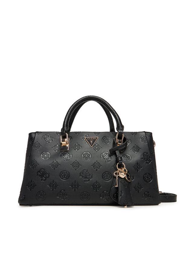 Guess Torebka Tisha HWPD77 64060 Czarny. Kolor: czarny. Materiał: skórzane