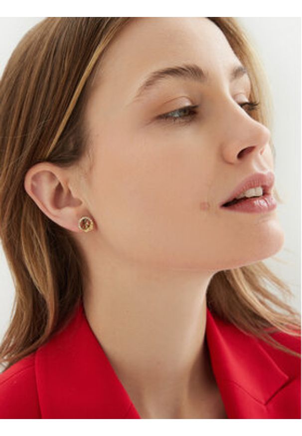 Guess Kolczyki JUBE05 041JW Złoty. Materiał: metalowe. Kolor: złoty