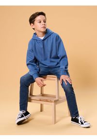 Sinsay - Jeansy slim fit - granatowy. Kolor: niebieski