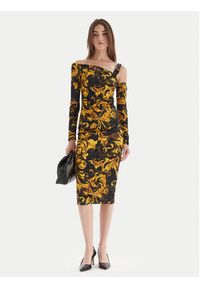 Versace Jeans Couture Sukienka koktajlowa 79HAO974 JS508 Czarny Slim Fit. Kolor: czarny. Materiał: syntetyk. Styl: wizytowy