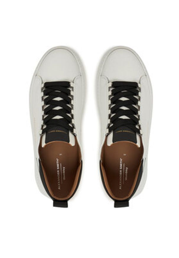 Alexander Smith Sneakersy Wembley ASBCWYM-2264-WBK Biały. Kolor: biały. Materiał: skóra