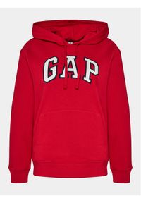 GAP - Gap Bluza 463506-34 Czerwony Regular Fit. Kolor: czerwony. Materiał: bawełna, syntetyk