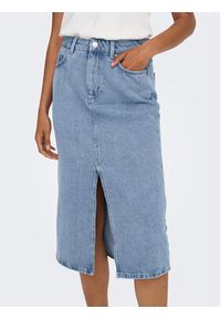 only - ONLY Spódnica jeansowa Bianca 15319268 Niebieski Regular Fit. Kolor: niebieski. Materiał: bawełna #5