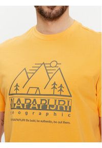 Napapijri T-Shirt S-Faber NP0A4HQE Żółty Regular Fit. Kolor: żółty. Materiał: bawełna #5