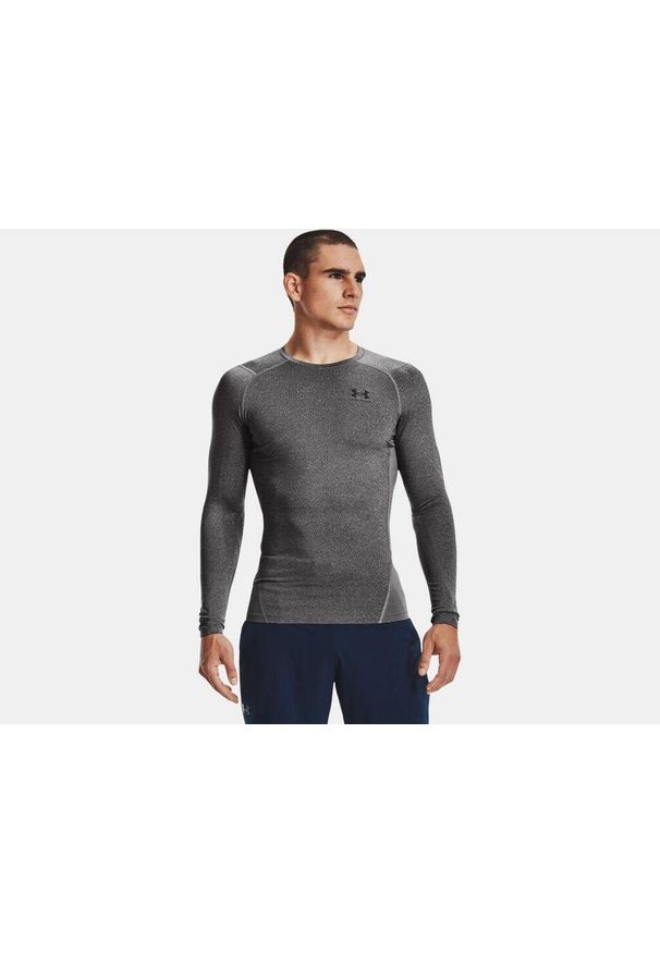 Bluza Under Armour Heatgear Compression Longsleeve, Mężczyźni. Kolor: szary. Materiał: materiał, poliester. Długość rękawa: długi rękaw