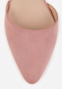 Born2be - Różowe Czółenka Vices na Obcasie z Wkładką ze Skóry Naturalnej Nariri. Okazja: na wesele, do pracy, na co dzień, na ślub cywilny. Zapięcie: sprzączka. Kolor: różowy. Materiał: skóra. Obcas: na obcasie. Styl: wizytowy, casual, klasyczny, elegancki. Wysokość obcasa: średni #8