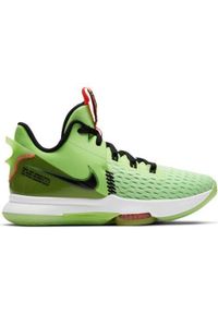 Buty koszykarskie męskie Nike Lebron Witness V Volt. Zapięcie: sznurówki. Kolor: zielony. Materiał: materiał. Szerokość cholewki: normalna