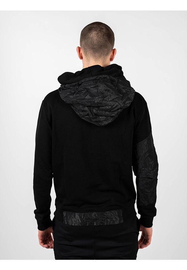 La Haine Inside Us Bluza "Equatore" | P2305 3M | EQUATORE | Mężczyzna | Czarny. Okazja: na co dzień. Kolor: czarny. Materiał: poliester, bawełna. Styl: casual