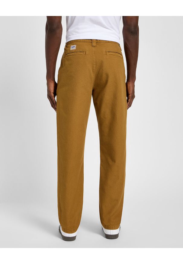 Lee - MESKIE SPODNIE MATERIALOWE LEE RELAXED WORKWEAR CHINO GLAZED GINGER 112355784