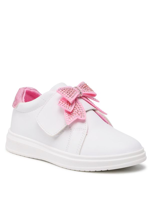 Sneakersy Nelli Blu CM210708-1 Pink. Kolor: biały. Materiał: skóra