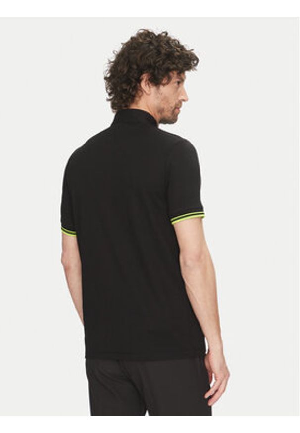 Karl Lagerfeld - KARL LAGERFELD Polo 745022 552232 Czarny Regular Fit. Typ kołnierza: polo. Kolor: czarny. Materiał: bawełna