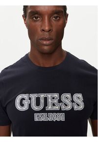 Guess T-Shirt M4BI45 I3Z14 Granatowy Slim Fit. Kolor: niebieski. Materiał: bawełna #5